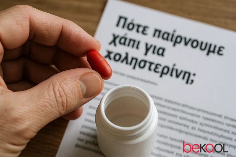 Πότε παίρνουμε χάπι για χοληστερίνη